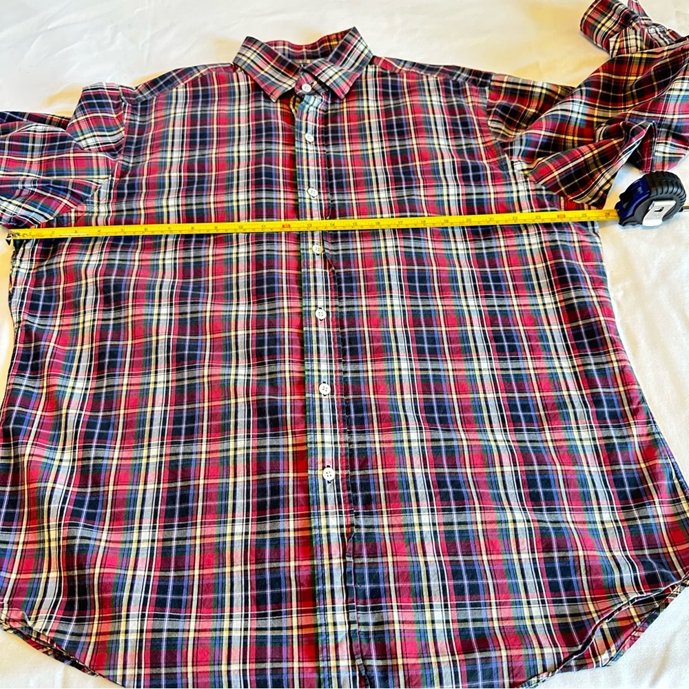 POLO Ralph Lauren Regent Classic Fit Men’s XL Long Sleeve Plaid Shirt - Picture 3 of 6